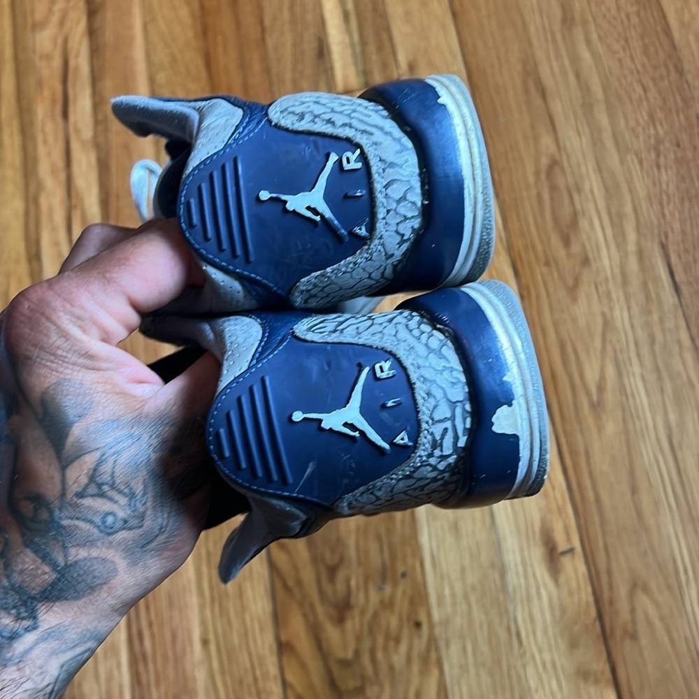 Nike air Jordan 3 Georgetown blue 5Y very worn - Picture 7 of 10